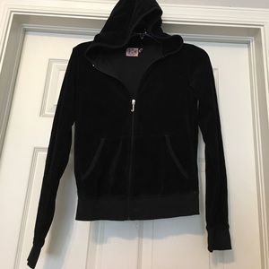 Black Juicy Couture zip up hoodie velour